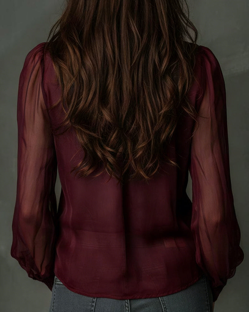 THE JACKY - 1/2 ZIP BLOUSE