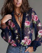 THE LUCIA - 1/2 ZIP BLOUSE