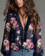 THE LUCIA - 1/2 ZIP BLOUSE