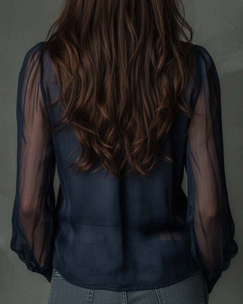 THE JACKY - 1/2 ZIP BLOUSE