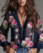 THE LUCIA - 1/2 ZIP BLOUSE