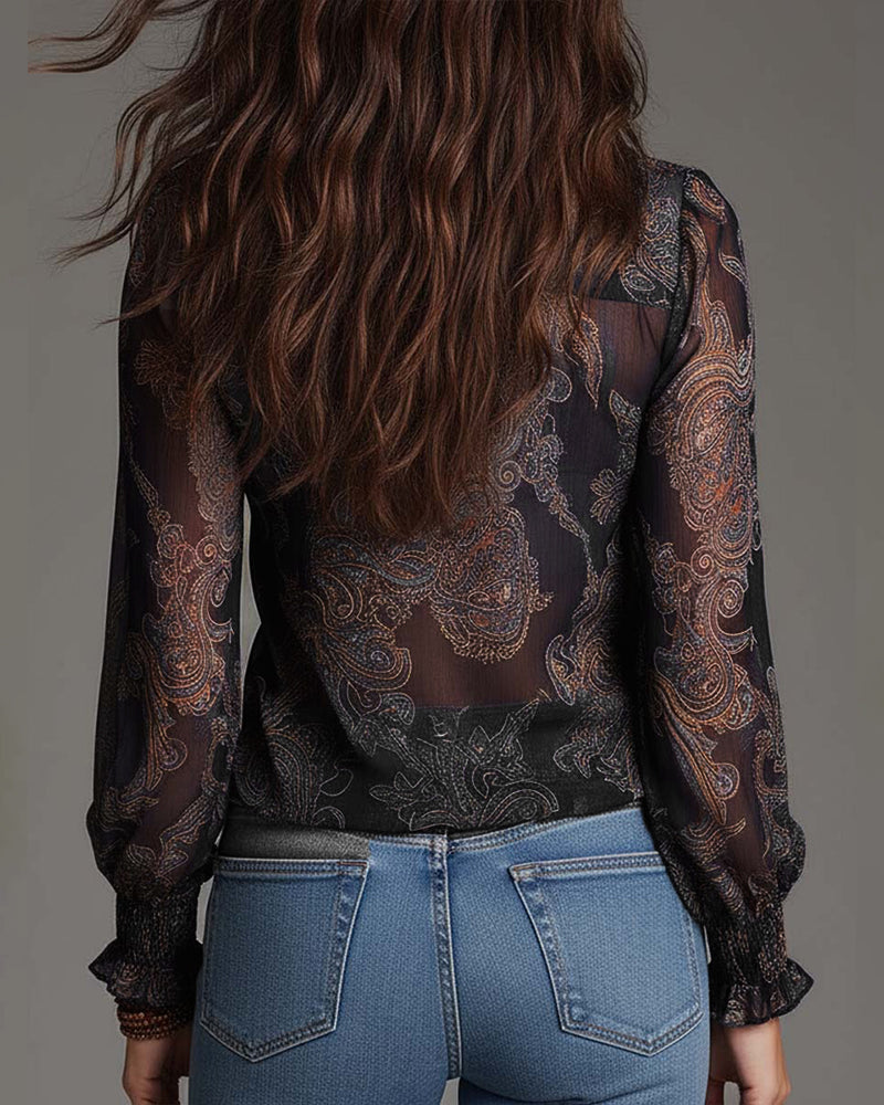 THE KIM - 1/2 ZIP BLOUSE