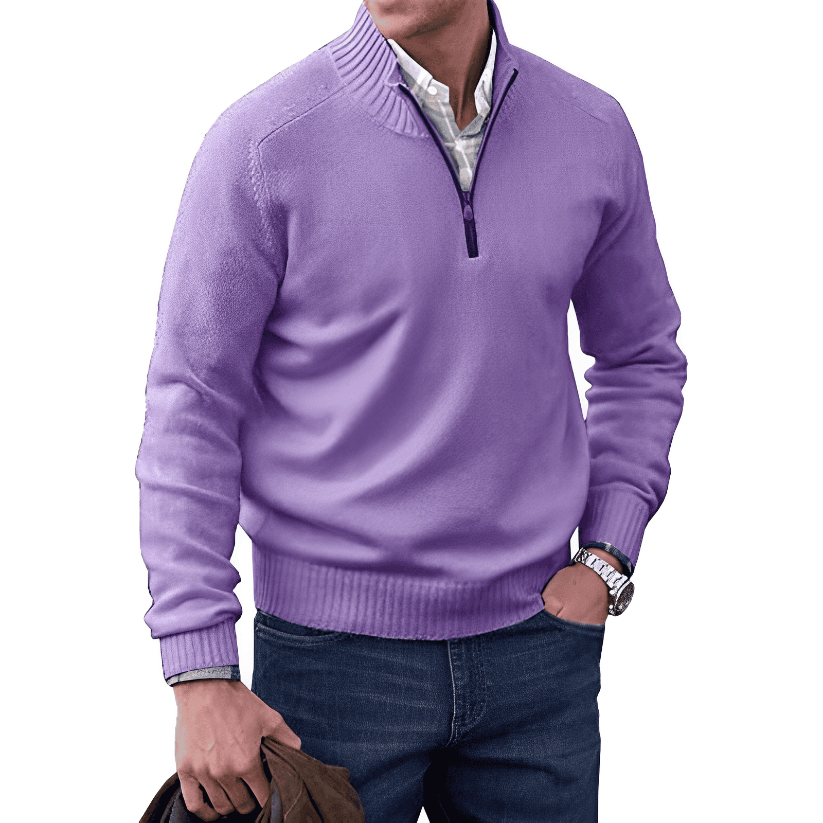 THE GIANNI - 1/4 ZIP SWEATER 1+1 GRATIS