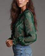 THE KIM - 1/2 ZIP BLOUSE