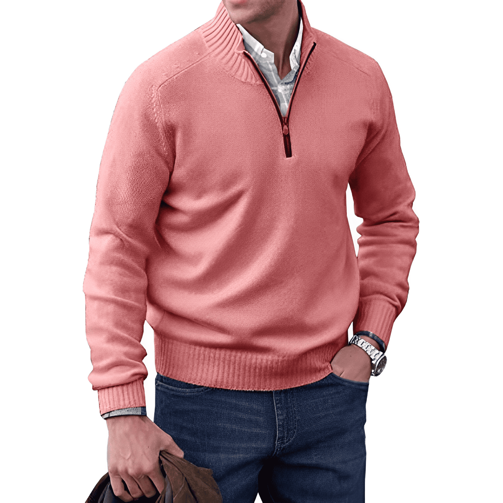 THE GIANNI - 1/4 ZIP SWEATER 1+1 GRATIS