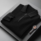 THE BRAGA - HALF ZIP POLO - NOBLE
