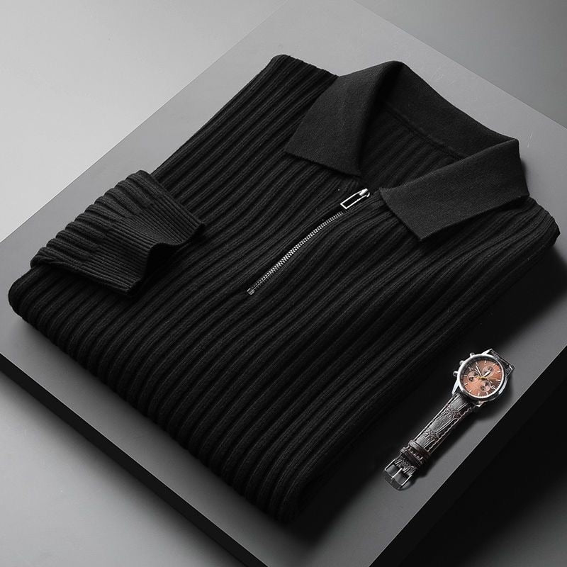 THE BRAGA - HALF ZIP POLO - NOBLE