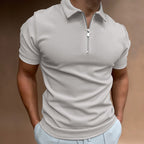 THE NIGEL - HALF ZIP POLO - NOBLE