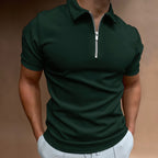 THE NIGEL - HALF ZIP POLO - NOBLE