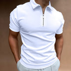 THE NIGEL - HALF ZIP POLO - NOBLE