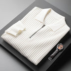 THE BRAGA - HALF ZIP POLO - NOBLE