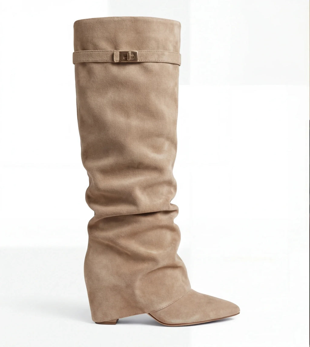 THE SOFIA - SUÈDE SLOUCH BOOTS