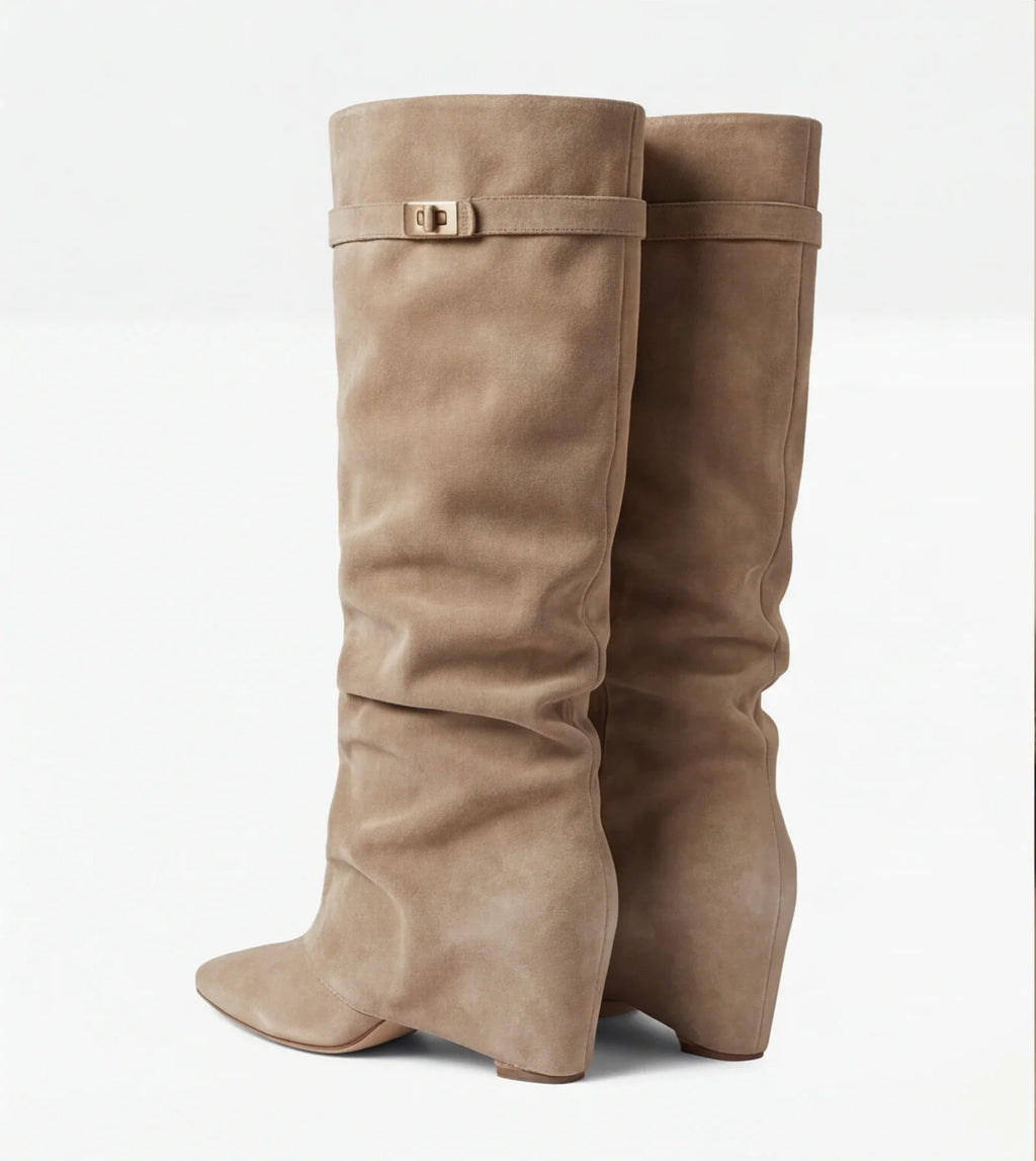 THE SOFIA - SUÈDE SLOUCH BOOTS