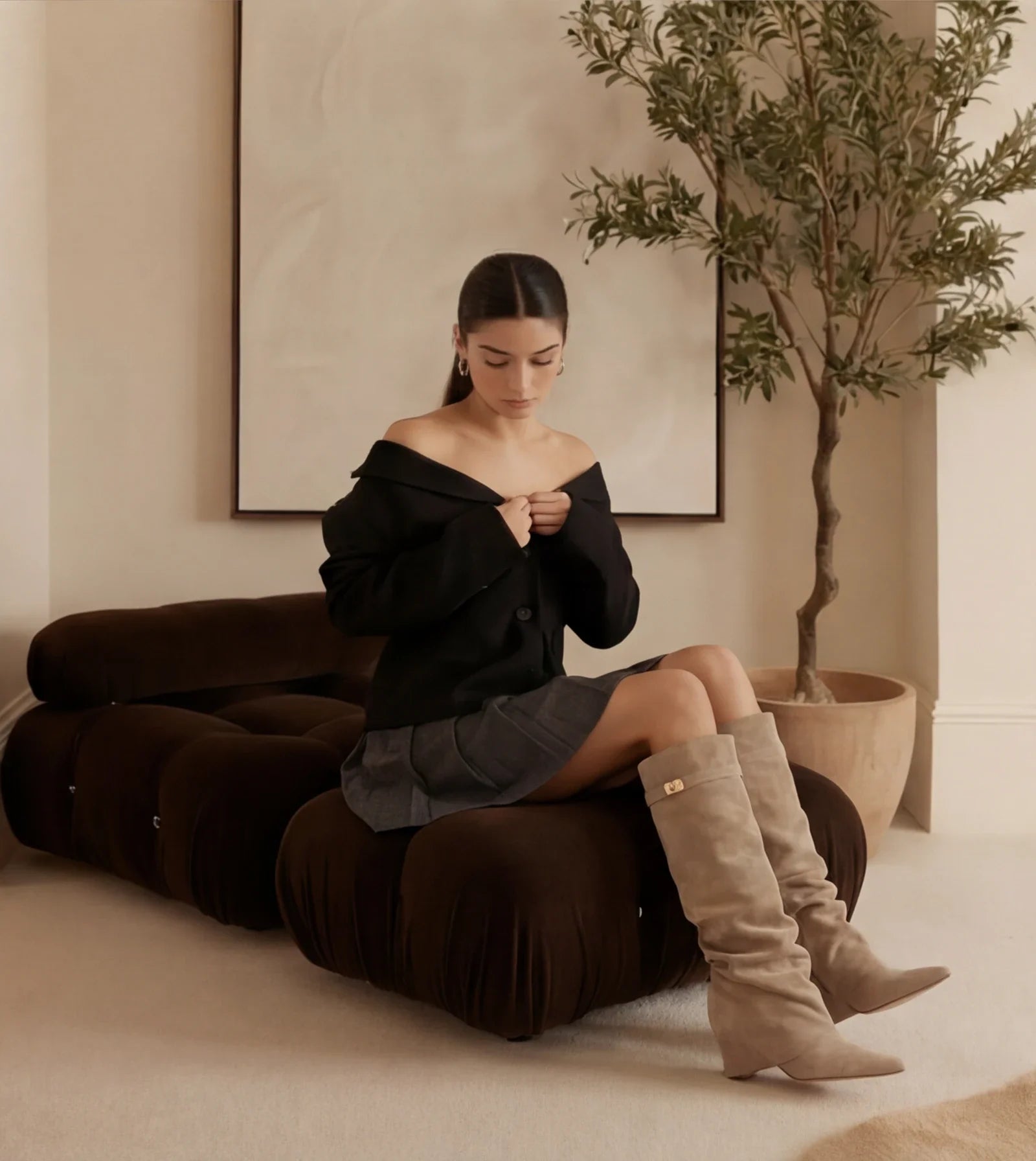 THE SOFIA - SUÈDE SLOUCH BOOTS