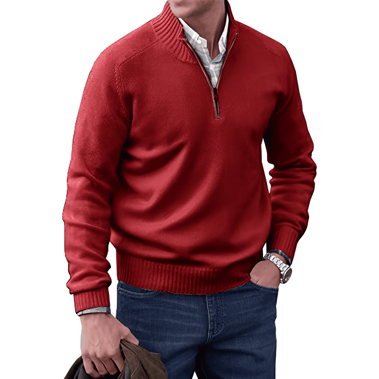 THE GIANNI - 1/4 ZIP SWEATER 1+1 GRATIS