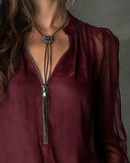 THE JACKY - 1/2 ZIP BLOUSE