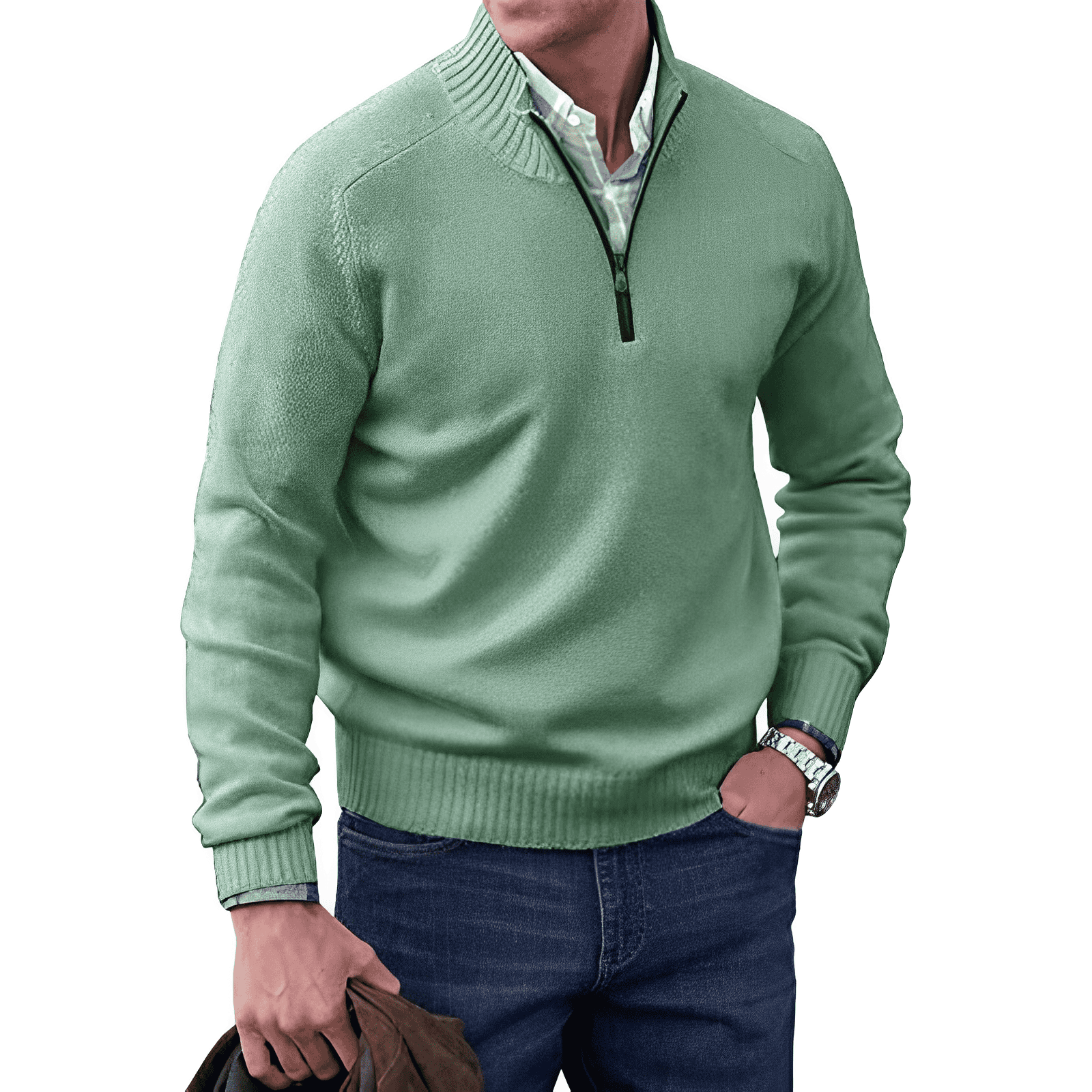 THE GIANNI - 1/4 ZIP SWEATER 1+1 GRATIS