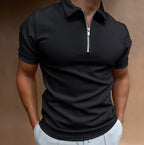 THE NIGEL - HALF ZIP POLO - NOBLE